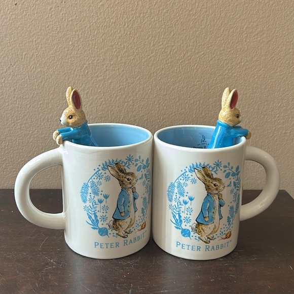 2 Beatrix Potter The World of Peter Rabbit Mug With 3D Figure Easter 2024/NEW